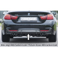 Rieger vložka zadního nárazníku pro BMW řada 4 F32, F33, F36 coupe (3-dvéř.), gran coupe (5-dvéř.), kabriolet vč. faceliftu, plast ABS lakovaný do černé lesklé barvy, pro dvojité koncovky na obou stranách 4x76 mm vč. mřížky