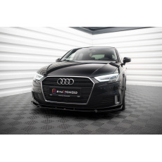 Maxton Design spoiler pod přední nárazník pro Audi A3 8V FL, černý lesklý plast ABS, Sportback