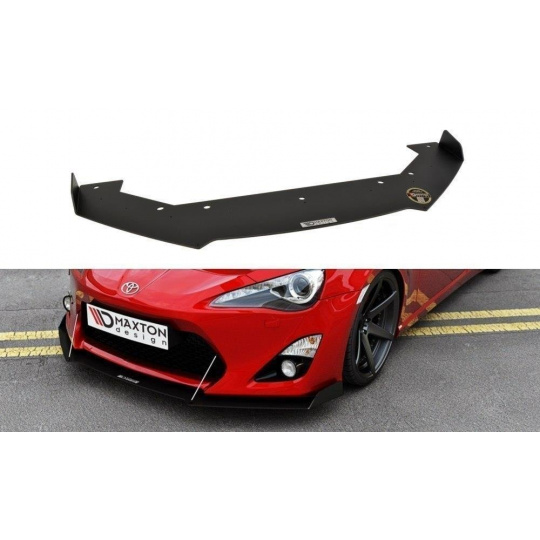 Maxton Design "Racing" spoiler pod přední nárazník pro Toyota GT86, plast ABS bez povrchové úpravy, s bočními křidélky