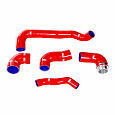 Samco Sport 5-dílná sada silikonových hadic pro vedení tlakového vzduchu pro BMW Mini R56 2007 - on 1.6 Turbo, barva: samco blaze (černá s plameny)