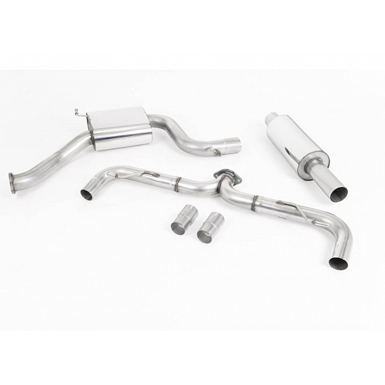 Milltek Sport homologovaný výfuk cat-back s rezonátorem pro Volkswagen Golf MK7.5 GTi (bez Performance Pack, bez GPF) 2017-2018, typ koncovek: GT-100 černé