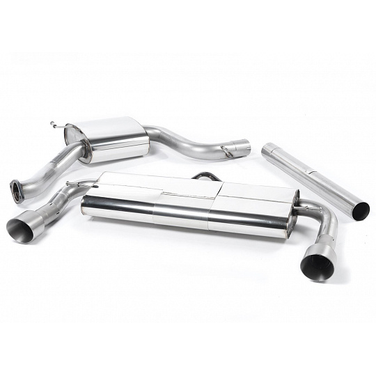 Milltek Sport homologovaný výfuk cat-back E-Mark System pro Volkswagen Golf MK7 GTi (vč. GTi Performance Pack, Clubsport/Clubsport S) 2013-2016, typ koncovek: GT-100 titanové Milltek Sport homologovaný výfuk cat-back E-Mark System pro Volkswagen Golf MK7 GTi (vč. GTi Performance Pack, Clubsport/Clubsport S) 2013-2016, typ koncovek: GT-100 titanové