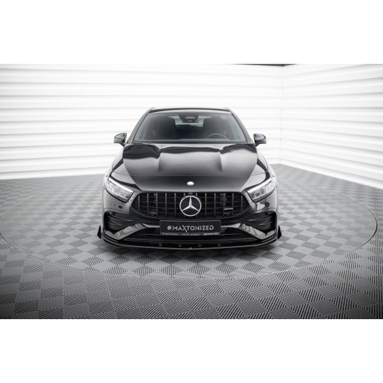 Maxton Design rohové spoilery pod přední nárazník pro Mercedes třída A W177 Facelift A35 AMG, plast ABS bez povrchové úpravy, Hatchback/Sedan