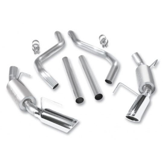 Borla Cat-Back výfukový systém "ATAK" pro Ford Mustang GT 4,6l V8 RWD 2-dvéř. Coupé/Convertible, r.v. od 05-09