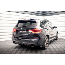 Maxton Design středový spoiler pod zadní nárazník s žebrováním pro BMW X3 G01, černý lesklý plast ABS, M40d Maxton Design středový spoiler pod zadní nárazník s žebrováním pro BMW X3 G01, černý lesklý plast ABS, M40d