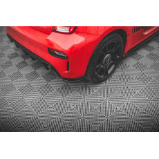 Maxton Design boční difuzory pod zadní nárazník pro Fiat 500/595/695 Abarth Mk1 FL, černý lesklý plast ABS