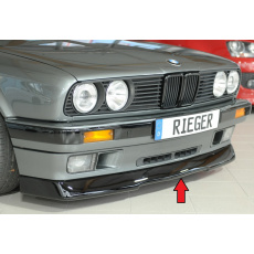 Rieger spoiler pod přední nárazník (GBL-38011) pro BMW řada 3 E30 kabriolet, plast ABS lakovaný do černé lesklé barvy