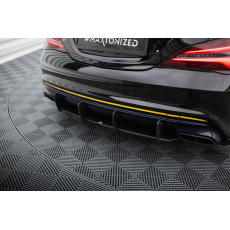 Maxton Design "Street Pro" difuzor zadního nárazníku pro Mercedes CLA C 117 Facelift 45 AMG, plast ABS bez povrchové úpravy, s černou a červenou linkou Maxton Design "Street Pro" difuzor zadního nárazníku pro Mercedes CLA C 117 Facelift 45 AMG, plast ABS bez povrchové úpravy, s černou a červenou linkou