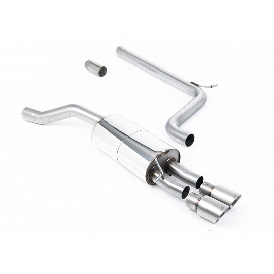 Milltek Sport výfukový systém cat-back bez rezonátoru pro Volkswagen Polo GTI 2.0 TSI (AW 5-dvéř.) bez GPF/OPF 2018-2019, typ koncovek: GT-90 titanové