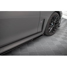 Maxton Design difuzory pod boční prahy pro BMW řada 7 G11 Facelift M-Pack, černý lesklý plast ABS