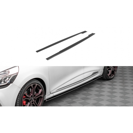 Maxton Design "Street Pro" difuzory pod boční prahy pro Renault Clio RS Mk4, plast ABS bez povrchové úpravy