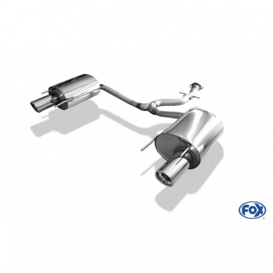 Fox Sportauspuff koncový tlumič výfuku s koncovkou 1x100 Typ 17 na obou stranách pro Lexus IS IS C 2005- s motorem 2.5