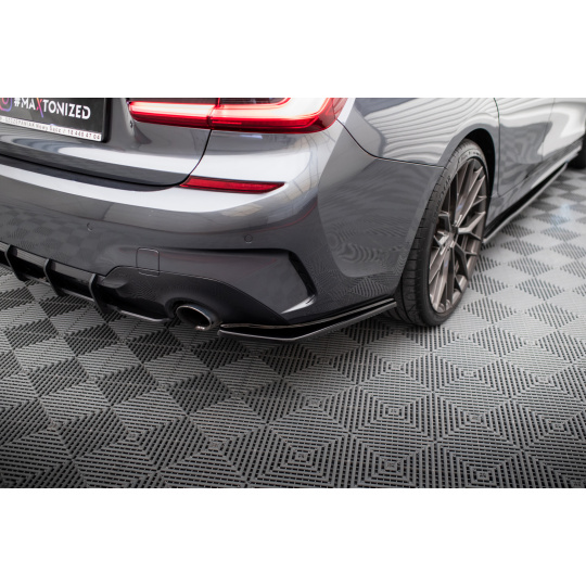 Maxton Design boční difuzory pod zadní nárazník pro BMW řada 3 G20 M-Pack, černý lesklý plast ABS