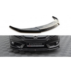 Maxton Design spoiler pod přední nárazník ver.2 pro Honda Civic Mk10, černý lesklý plast ABS