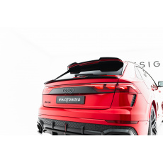 Maxton Design spodní prodloužení spoileru pro Audi RSQ8 Mk1, černý lesklý plast ABS