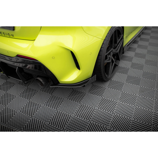 Maxton Design "Street Pro" boční difuzory pod zadní nárazník s křidélky ver.1 pro BMW řada 1 F40, plast ABS bez povrchové úpravy, M-Pack / M135i