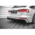 Maxton Design vložka zadního nárazníku pro Audi S6 C8, černý lesklý plast ABS