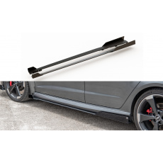 Maxton Design "Racing durability" difuzory pod boční prahy s křidélky pro Audi RS3 8V, plast ABS bez povrchové úpravy, s červenou linkou Maxton Design "Racing durability" difuzory pod boční prahy s křidélky pro Audi RS3 8V, plast ABS bez povrchové úpravy, s červenou linkou