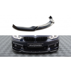 Maxton Design spoiler pod přední nárazník pro BMW řada 4 F36, černý lesklý plast ABS, M-pack