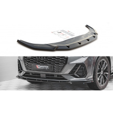 Maxton Design spoiler pod přední nárazník ver.2 pro Audi Q3 Sportback S-Line, černý lesklý plast ABS