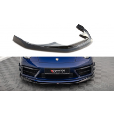 Maxton Design spoiler pod přední nárazník ver.2 pro Porsche 911 992 Carrera/Carrera S Aero, černý lesklý plast ABS