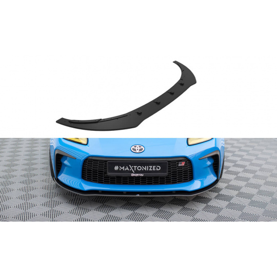 Maxton Design "Street Pro" spoiler pod přední nárazník ver.1 pro Toyota GR86 Mk1, plast ABS bez povrchové úpravy, s červenou linkou