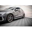 Maxton Design "Street Pro" difuzory pod boční prahy s křidélky pro Audi S3 8Y, plast ABS bez povrchové úpravy