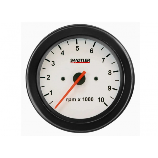 Sandtler série Racing přídavný ukazatel - otáčkoměr, barva: bílá, rozsah: do 10.000 ot./min
