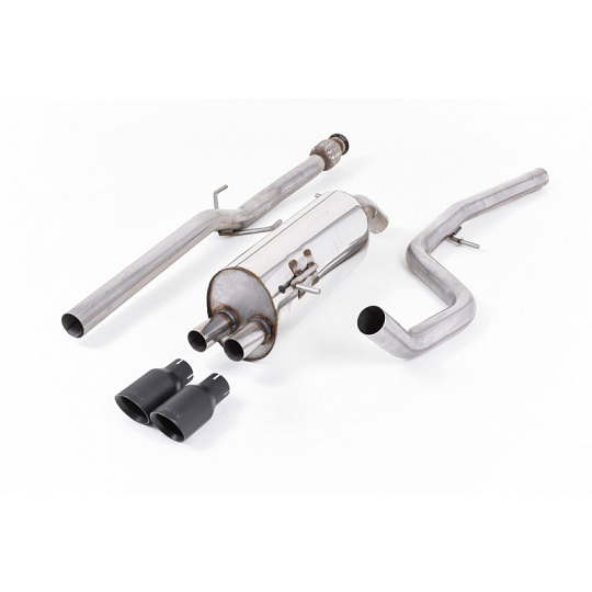 Milltek Sport výfukový systém cat-back bez rezonátoru (hlasitější) pro Peugeot 208 GTi 1.6 2012-2019, typ koncovek: GT-80 černá