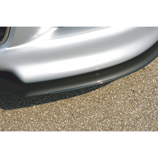 Rieger lipa pod přední nárazník Rieger pro Volkswagen Eos 1F kabriolet před faceliftem, 04/06/-11/10, plast ABS s povrchovou úpravou Carbon-Look, 2-dílný, "straight version"