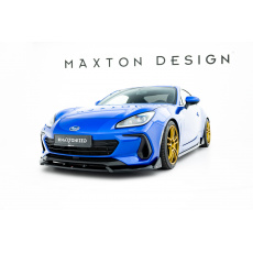 Maxton Design spoiler pod přední nárazník ver.1 s křidélky pro Subaru BRZ Mk2, černý lesklý plast ABS