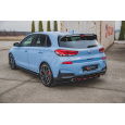 Maxton Design "Racing durability" zadní difuzor ver.2 pro Hyundai i30 N Mk3, plast ABS bez povrchové úpravy, s červeným proužkem na svislých žebrech i podélné liště