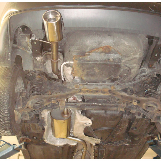 Fox Sportauspuff koncový tlumič výfuku s koncovkou 106x71 Typ 33 pro Ford C-max C 2003-2007 s motorem 1.6, 1.8, 2.0