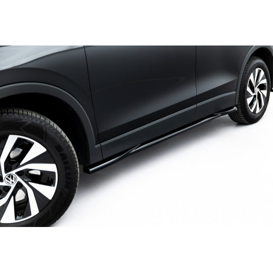 Maxton Design difuzory pod boční prahy pro Volkswagen Tiguan Mk3, černý lesklý plast ABS