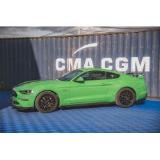 Maxton Design "Street Pro" difuzory pod boční prahy s křidélky ver.1 pro Ford Mustang MK6 GT Facelift, plast ABS bez povrchové úpravy, s červenou linkou Maxton Design "Street Pro" difuzory pod boční prahy s křidélky ver.1 pro Ford Mustang MK6 GT Facelift, plast ABS bez povrchové úpravy, s červenou linkou