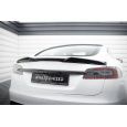 Maxton Design prodloužení spoileru 3d pro Tesla Model S Plaid Mk1 Facelift, černý lesklý plast ABS