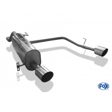 Fox Sportauspuff koncový tlumič výfuku s koncovkou 1x100 Typ 14 na obou stranách pro Opel Corsa D s motorem 1.0, 1.2, 1.3 D, 1.4