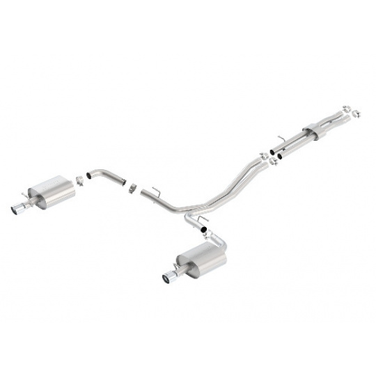 Borla Cat-Back výfukový systém "S-Type" pro Ford Explorer 3,5l EcoBoost s automatickou převodovkou, 4-dvéř., r.v. od 12-15