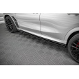 Maxton Design difuzory pod boční prahy pro BMW X6 G06 /M-Pack, černý lesklý plast ABS