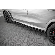 Maxton Design difuzory pod boční prahy pro BMW X6 G06 /M-Pack, černý lesklý plast ABS