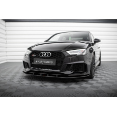 Maxton Design "Street Pro" spoiler pod přední nárazník pro Audi RS3 8V Facelift, plast ABS bez povrchové úpravy, s červenou linkou, Sedan Maxton Design "Street Pro" spoiler pod přední nárazník pro Audi RS3 8V Facelift, plast ABS bez povrchové úpravy, s červenou linkou, Sedan