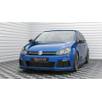Maxton Design spoiler pod přední nárazník ver.2 pro Volkswagen Golf R Mk6, černý lesklý plast ABS