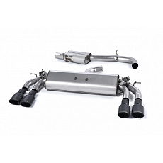 Milltek Sport homologovaný výfuk cat-back s rezonátorem (tišší) pro Audi S3 2.0 TFSI quattro 3-dvéř. 8V/8V.2 (bez GPF) 2013-2018, typ koncovek: dvojité černé