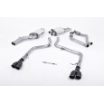Milltek Sport výfukový systém cat-back Race pro Audi S4 3.0 Supercharged V6 B8 2009-2012, typ koncovek: dvojitá černá