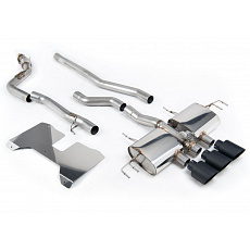 Milltek Sport výfukový systém cat-back bez rezonátoru (nejhlasitější) s klapkami pro Honda Civic Type R FL5 2.0 i-VTEC (s i bez OPF/GPF) 2022-2024, GT-115 černé koncovky