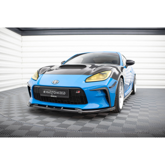 Maxton Design spoiler pod přední nárazník pro Toyota GR86 Mk1, černý lesklý plast ABS