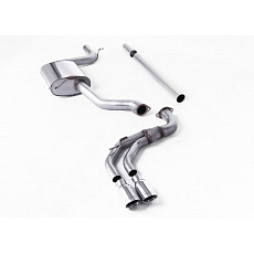 Milltek Sport výfukový systém cat-back bez rezonátoru (hlasitější) GTD Twin Outlet Style pro Volkswagen Golf Mk7.5 1.5TSI Evo GT, R-Line (s i bez GPF/OPF) 2017-2021, typ koncovek: GT-80 leštěná