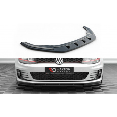 Maxton Design spoiler pod přední nárazník ver.3 pro Volkswagen Golf GTI Mk7, černý lesklý plast ABS