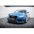 Maxton Design spoiler pod přední nárazník ver.3 pro Audi S4 B8, černý lesklý plast ABS, Sedan/Avant