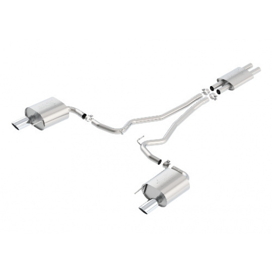 Borla Cat-Back výfukový systém "ATAK" pro Ford Mustang 3,7l V6 RWD, 2-dvéř., (nedoporučuje se pro Convertible), r.v. od 15-17